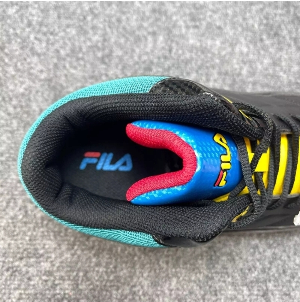 FILA Mens Change the Game High Top Shoe Black Red USA 10 - Picture 3 of 4